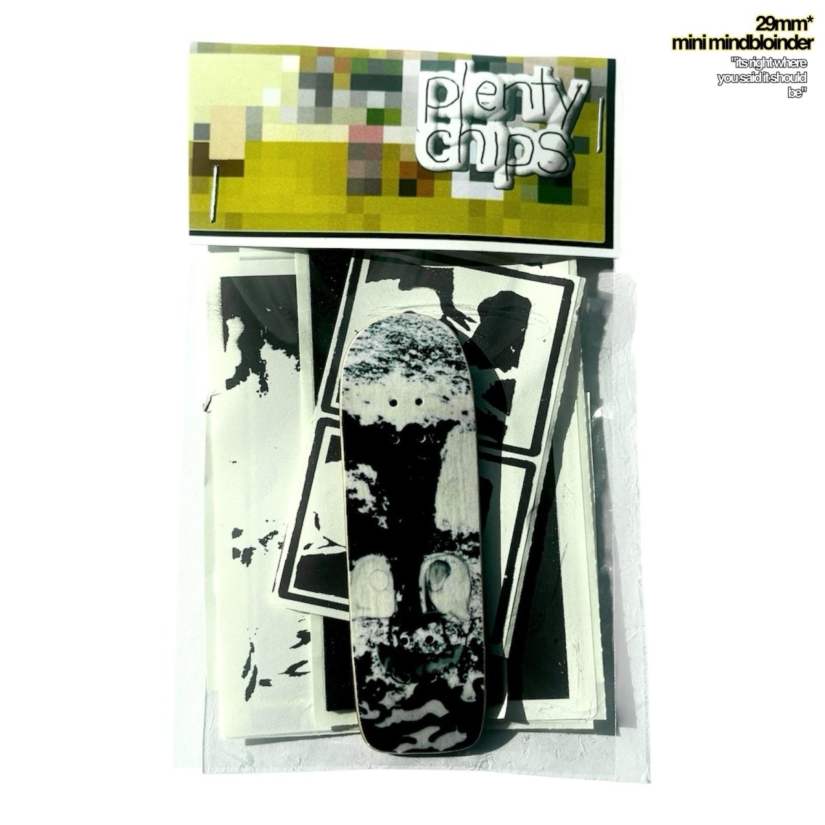 Plentychips 29mm mini mindbloinder - "its right where you said it should be" Fingerboard Deck - Fingerboard - FB Decks