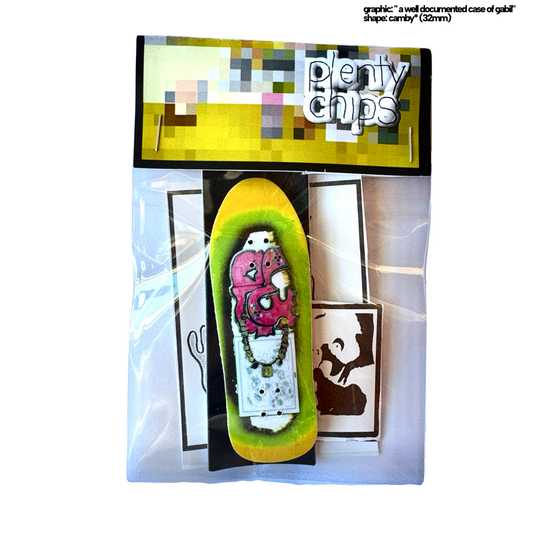 Plentychips 32mm camby - "gabil" green fingerboard deck - Fingerboard - FB Decks