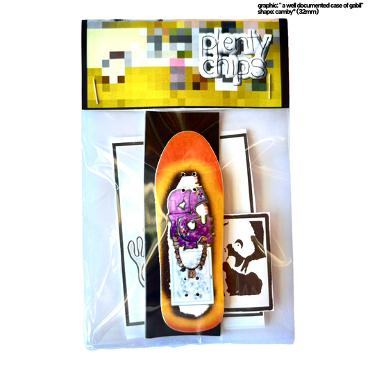 Plentychips 32mm camby - "gabil" orange fingerboard deck - Fingerboard - FB Decks