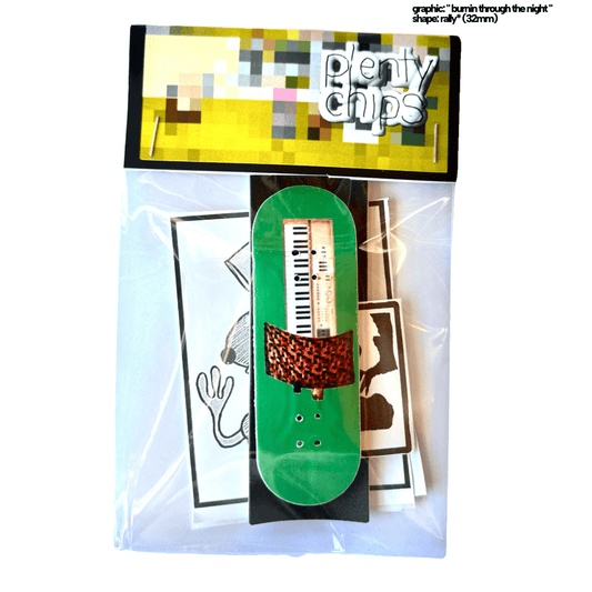 Plentychips 32mm rally - "burnin" fingerboard deck - Fingerboard - FB Decks