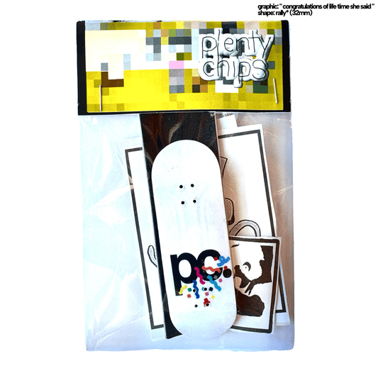 Plentychips 32mm rally - "congratulations" fingerboard deck - Fingerboard - FB Decks