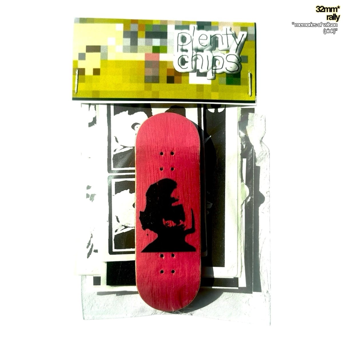 Plentychips 32mm rally - "memories of wilson pinky" Fingerboard Deck - Fingerboard - FB Decks