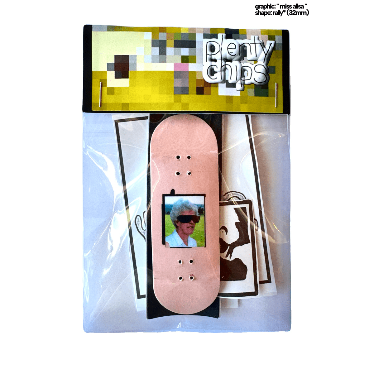 Plentychips 32mm rally - "miss alisa" fingerboard deck - Fingerboard - FB Decks