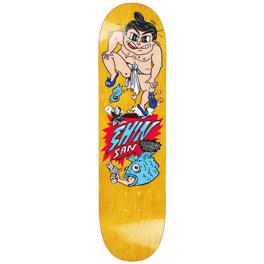 Polar Shin Sanbongi 8.25" Bongi Boy Yellow Skateboard Deck - Skateboard - Decks