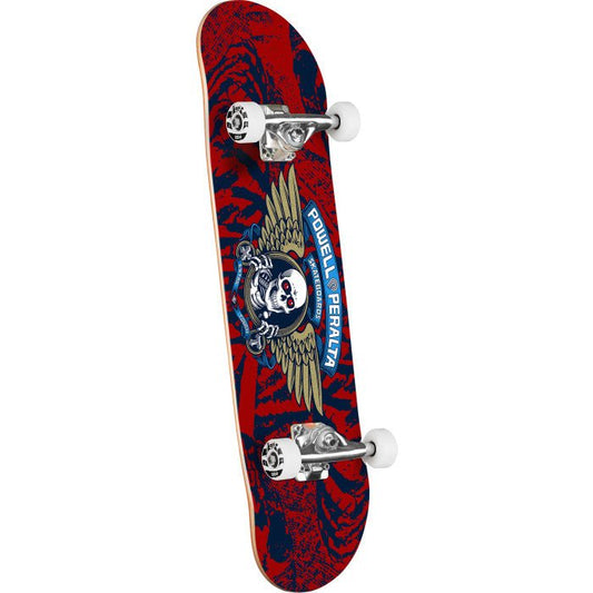 Powell Peralta Winged Ripper 8.0 Birch Navy/Red/Gold Skateboard Complete - Skateboard - Completes
