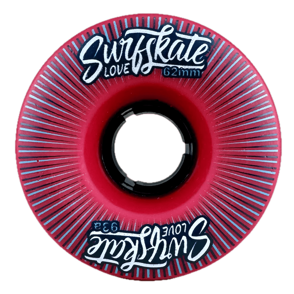 Premium Surfskate Love Wheels 62mm 93a (Red) - Skateboard - Wheels