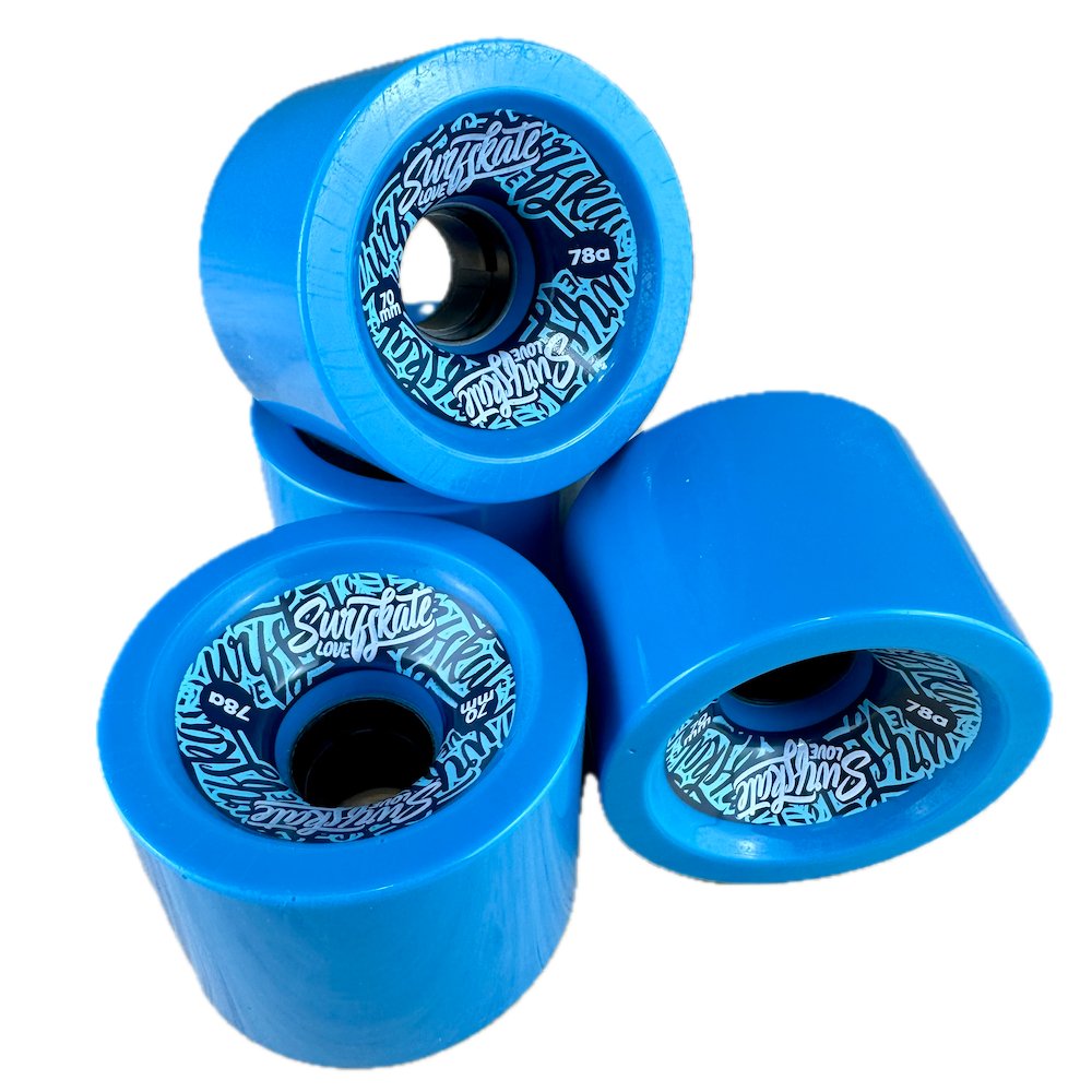 Premium Surfskate Love Wheels 70mm 78a (Blue) - Skateboard - Wheels