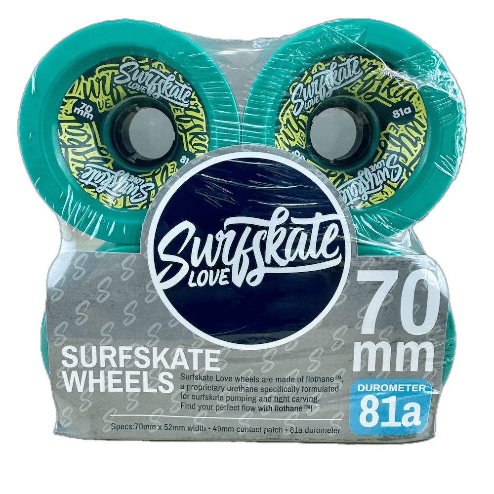 Premium Surfskate Love Wheels 70mm 81a (Green) - Skateboard - Wheels