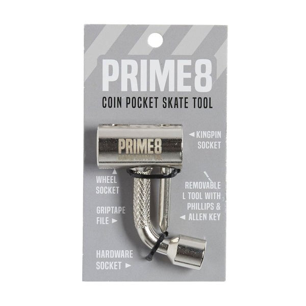 PRIME8 Coin Pocket Skateboard Tool - Silver - Skate Accessories - Tools
