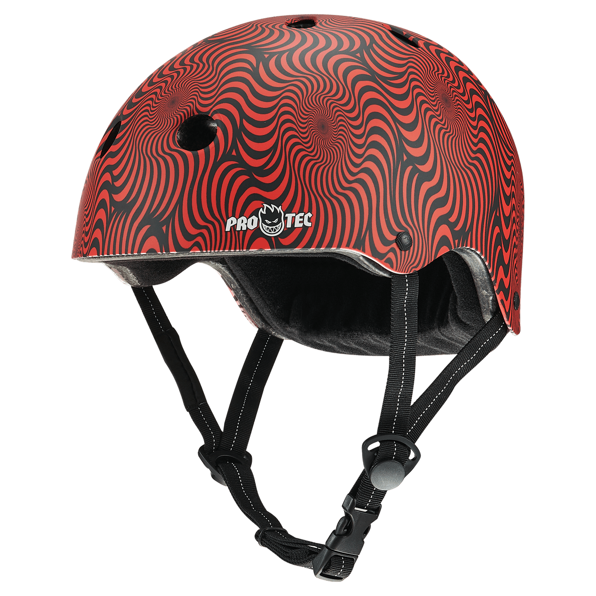 Pro - Tec x Spitfire Signature Edition Low Pro Helmet (Red Swirl) - Gear - Helmets