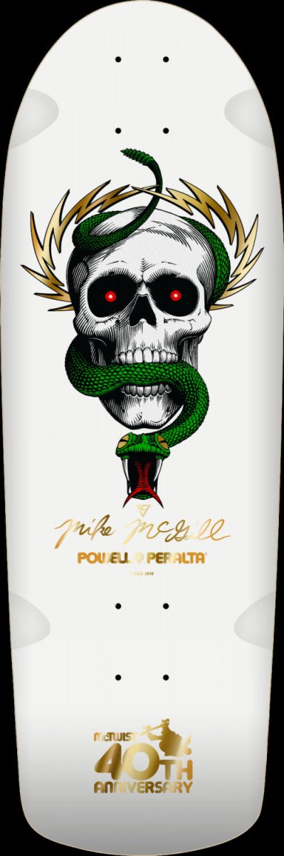 PW/L OG McGill (White) McTwist 40th Deck - Skateboard - Decks