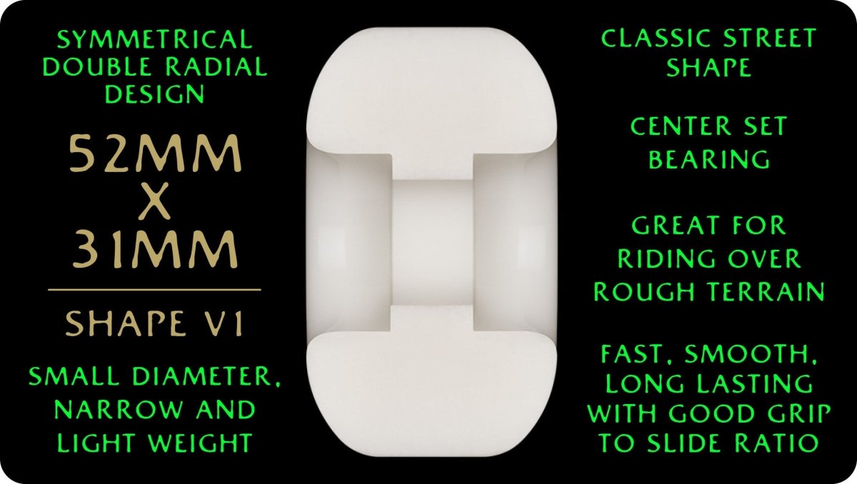 Pwl/P DF 52x31mm 88a (Off White) - Skateboard - Wheels