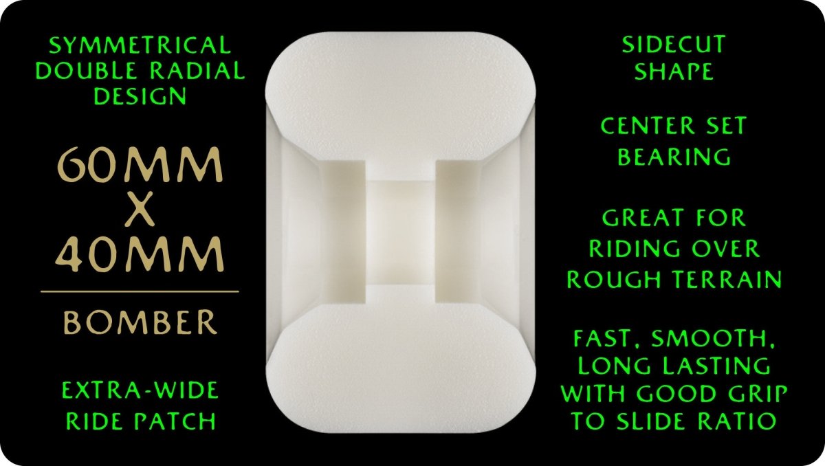 Pwl/P DF Green 60x40mm 88a (Off White) - Skateboard - Wheels