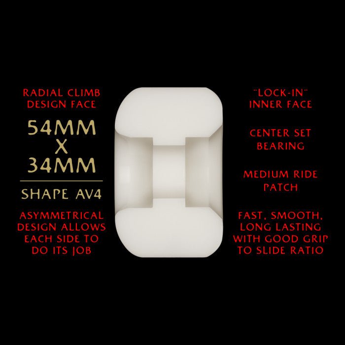 Pwl/P DF Nano Rats 54x34mm 93a AV4 - Skateboard - Wheels