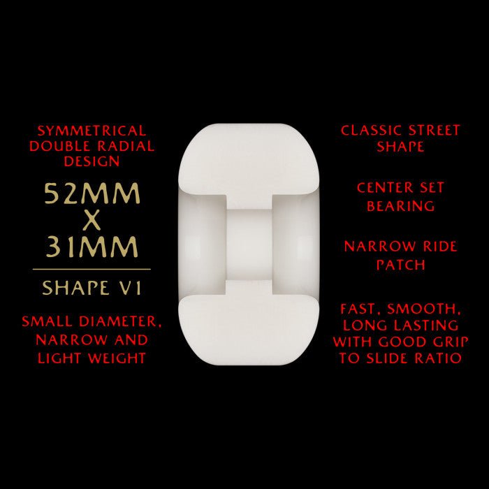 Pwl/P DF Red 52x31mm 93a V1 - Skateboard - Wheels