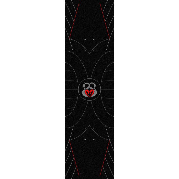 PWL/P Grip Sheet 9x33 Anderson Theory Map Black - Skateboard - Griptape