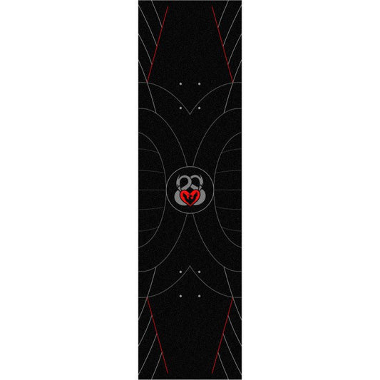 PWL/P Grip Sheet 9x33 Anderson Theory Map Black - Skateboard - Griptape