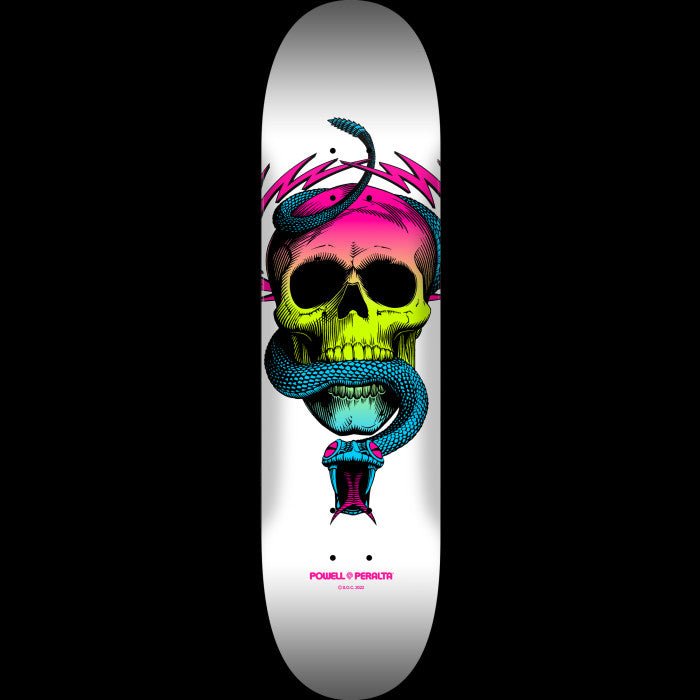 PWL/P McGill Skull & Snake Lime Fade / White (247 K20) Deck 8.0" - Skateboard - Decks