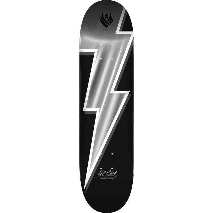Pwl/P Mike Vallely Lightning Bolt FLIGHT 8.75" Silver Foil Skateboard Deck - Skateboard - Decks