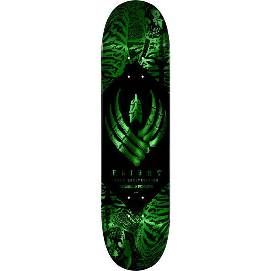 PWL/P Skeleton Green Foil (242W K26) Flight Deck 8.0" - Skateboard - Decks