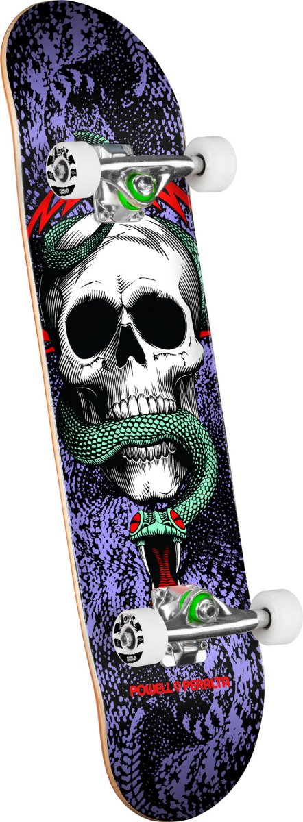 PWL/P Skull & Snake Birch (Black/Purple) 7.75" Complete - Skateboard - Completes