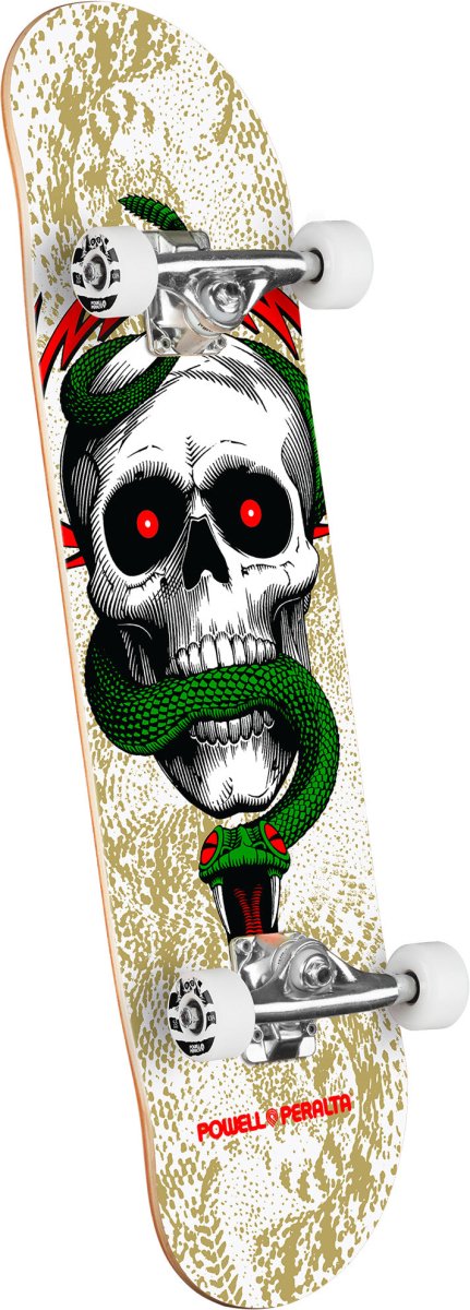 PWL/P Skull & Snake White/Metallic Complete 7.75" - Skateboard - Completes