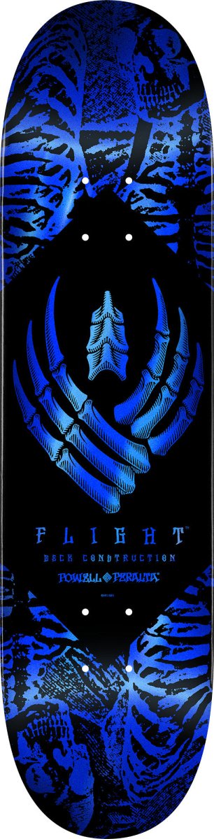 PWP Skeleton Blue Foil (308 K26) Flight Deck 8.75" - Skateboard - Decks