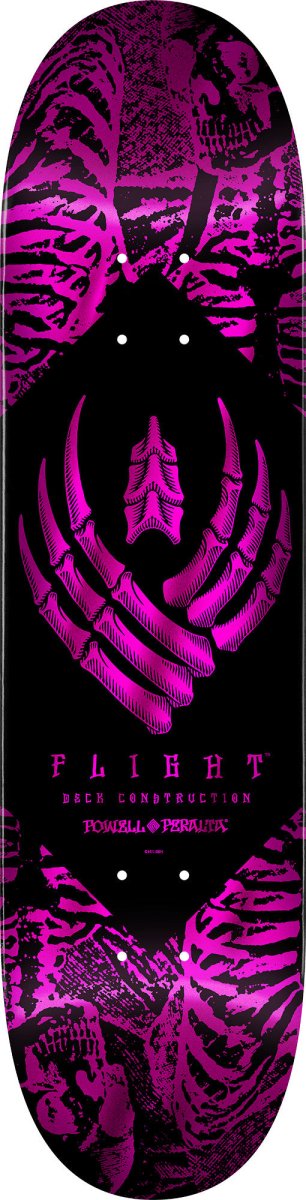 PWP Skeleton Pink Foil (244 K26) Flight Deck 8.0" - Skateboard - Decks