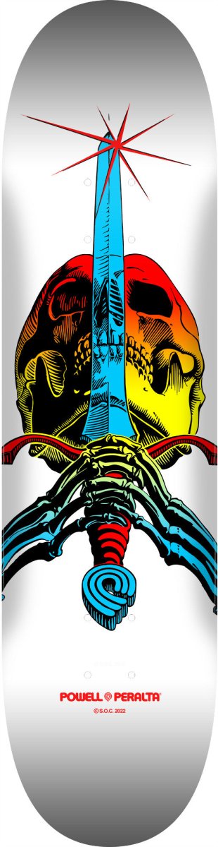 PWP SKULL & SWORD DECK Yellow fade 8.25 - Skateboard - Decks