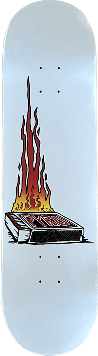 Pyro Matchbox White Deck 8.25 - Skateboard - Decks