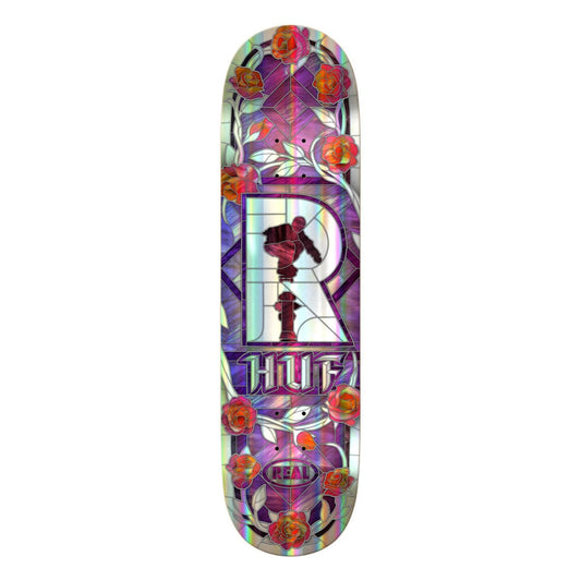 Real Huf Holographic Rainbow Cathedral 8.25" Skateboard Deck - Skateboard - Decks