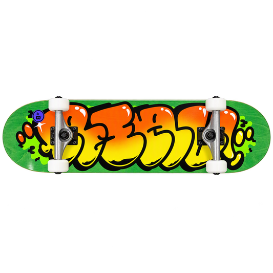 Real Bubble Letter Green 8.5" Skateboard Complete