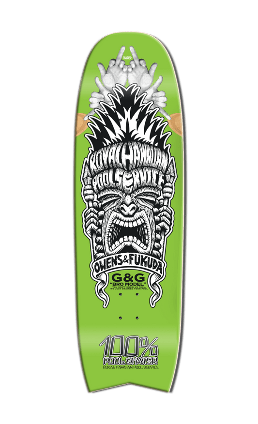 RHPS Bro Model 9.5" Green Dipped Skateboard Deck - Skateboard - Decks