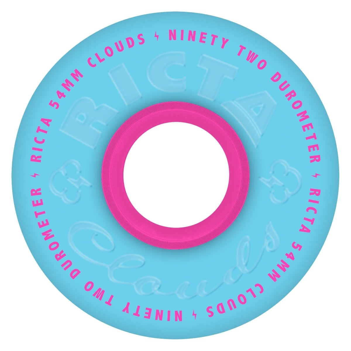 Ricta 54mm Clouds 92a Blue Pink Skateboard Wheels - Skateboard - Wheels