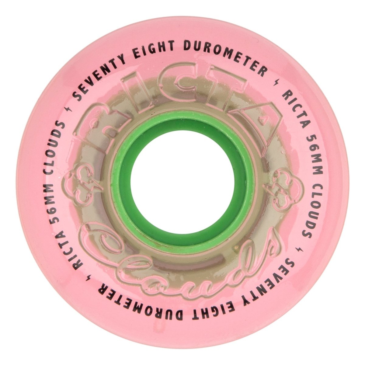 Ricta 56mm Clouds 78a Watermelon Pink Skateboard Wheels - Skateboard - Wheels