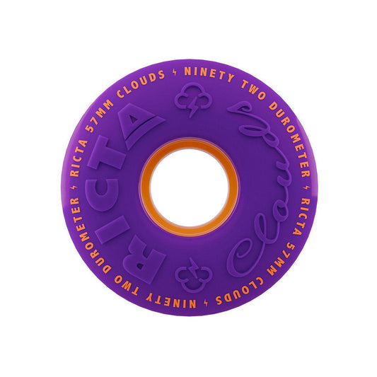 Ricta 57mm Clouds 92a Purple/Orange Skateboard Wheels - Skateboard - Wheels