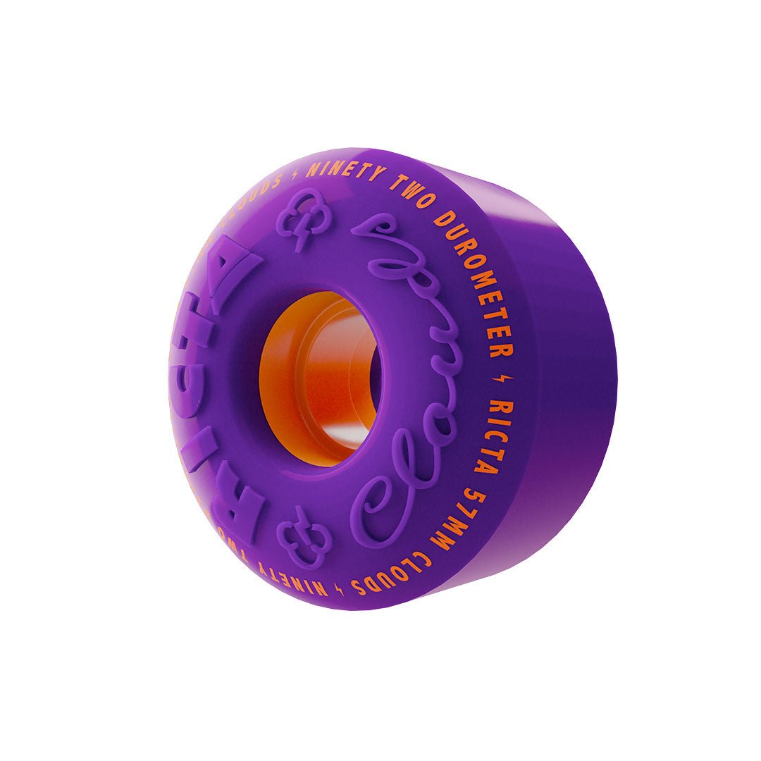 Ricta 57mm Clouds 92a Purple/Orange Skateboard Wheels - Skateboard - Wheels