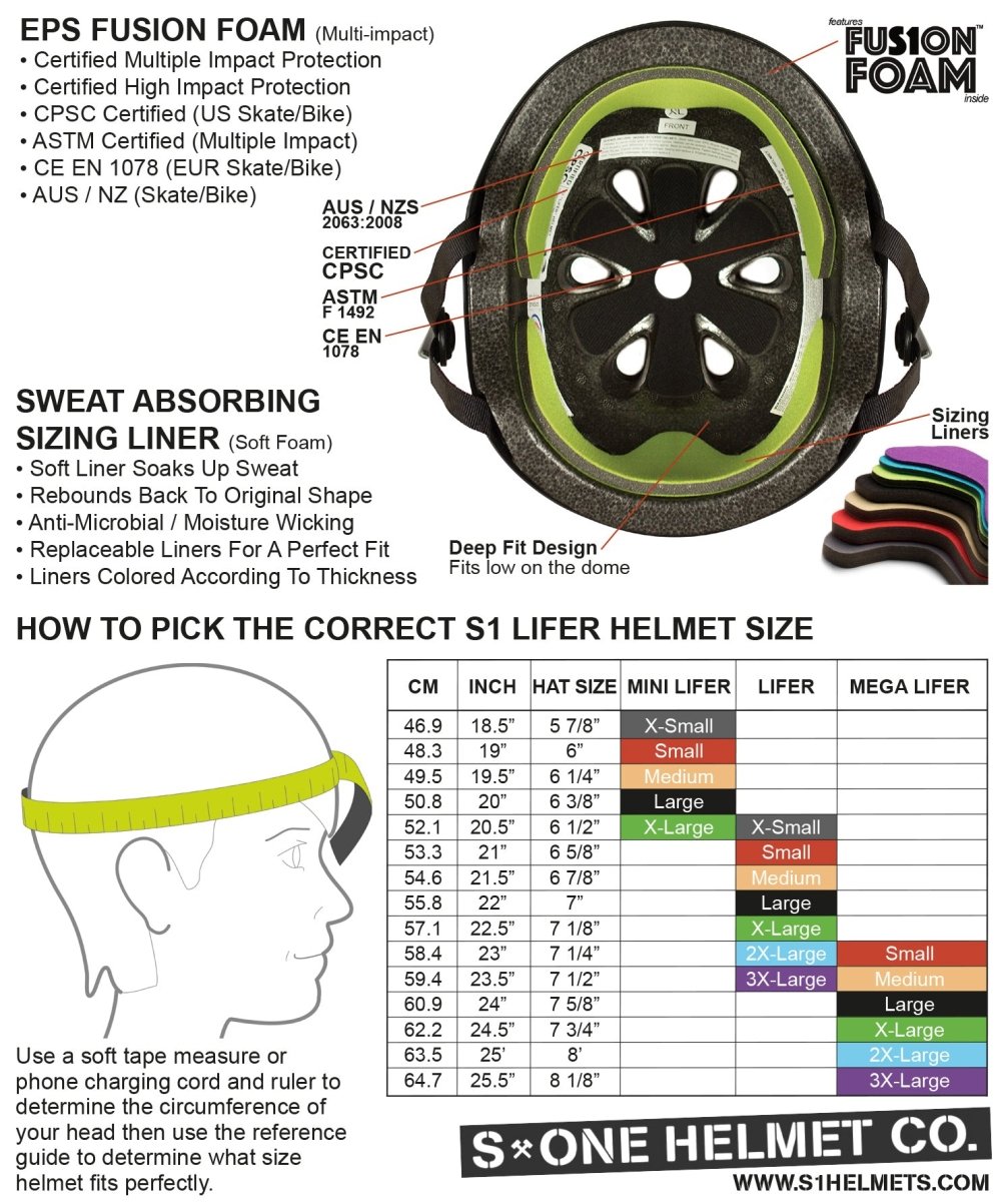 S1 Lifer Black Matte w/White Checkers - Gear - Helmets