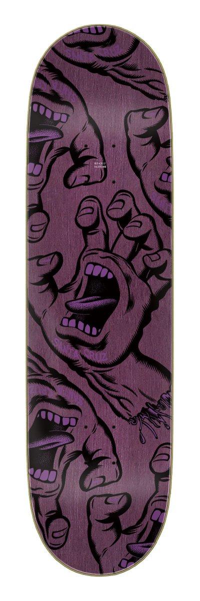 Santa Cruz Crowded Hand 8.5" Skateboard Deck - Skateboard - Decks