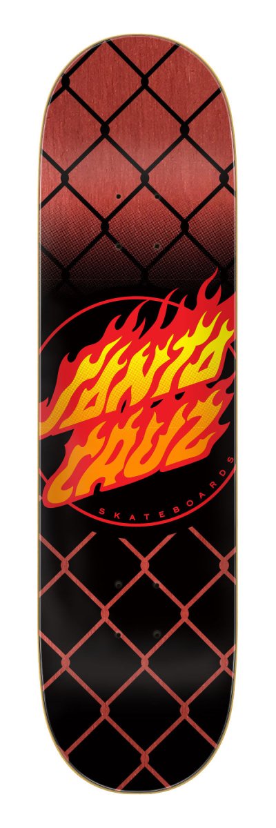Santa Cruz Flame Dot Chain 8.25 Skateboard Deck - Skateboard - Decks