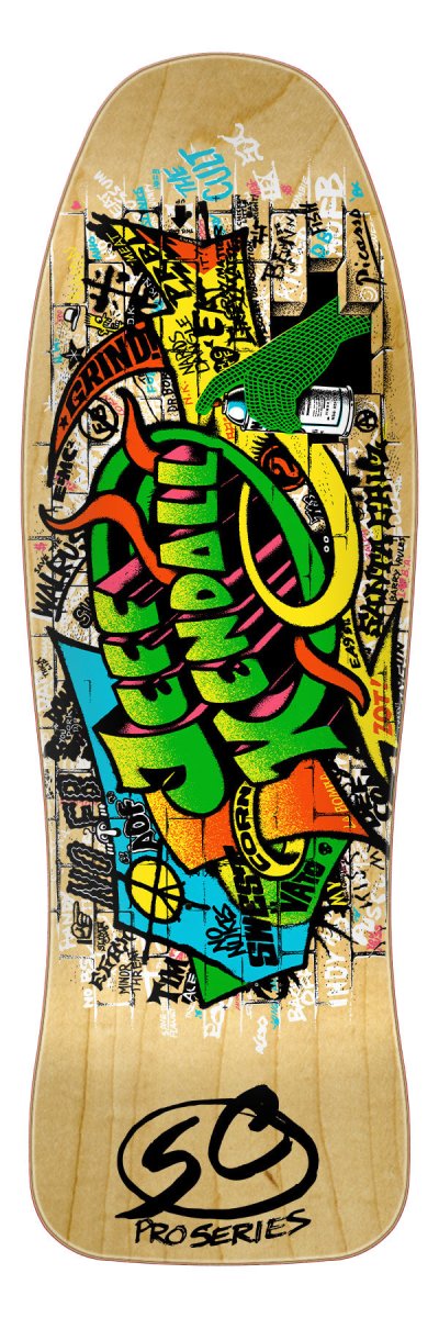 Santa Cruz Kendall Graffiti Reissue 9.69" wb15 Skateboard Deck - Skateboard - Decks