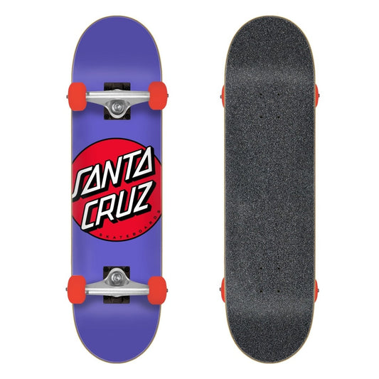 Santa Cruz Spotlight Dot Mini Purple 7.75" Skateboard Complete - Skateboard - Completes
