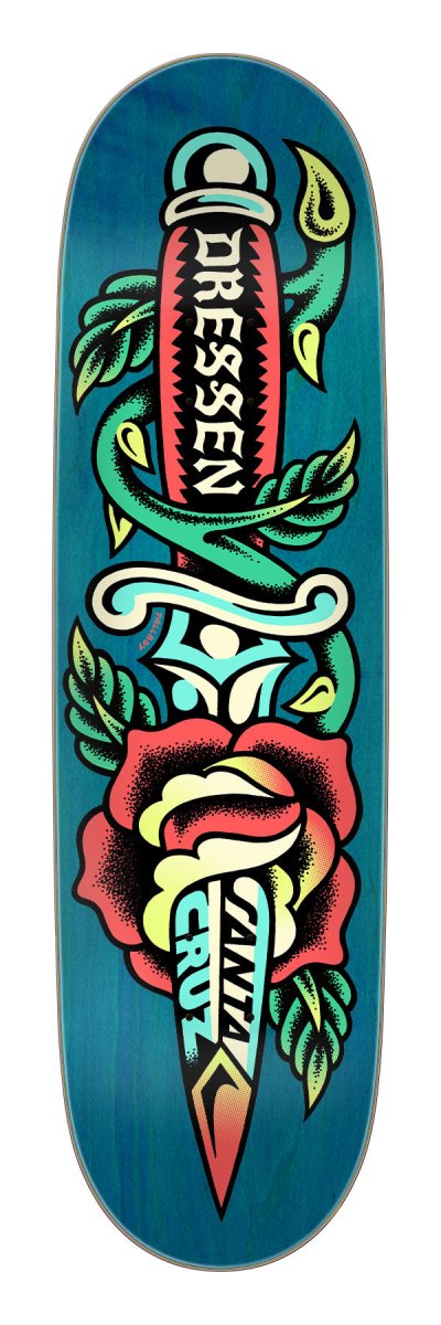 SC Dressen Rose Dagger Pro 8.7" x 31.825" Deck - Skateboard - Decks