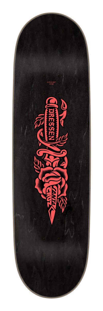 SC Dressen Rose Dagger Pro 8.7" x 31.825" Deck - Skateboard - Decks