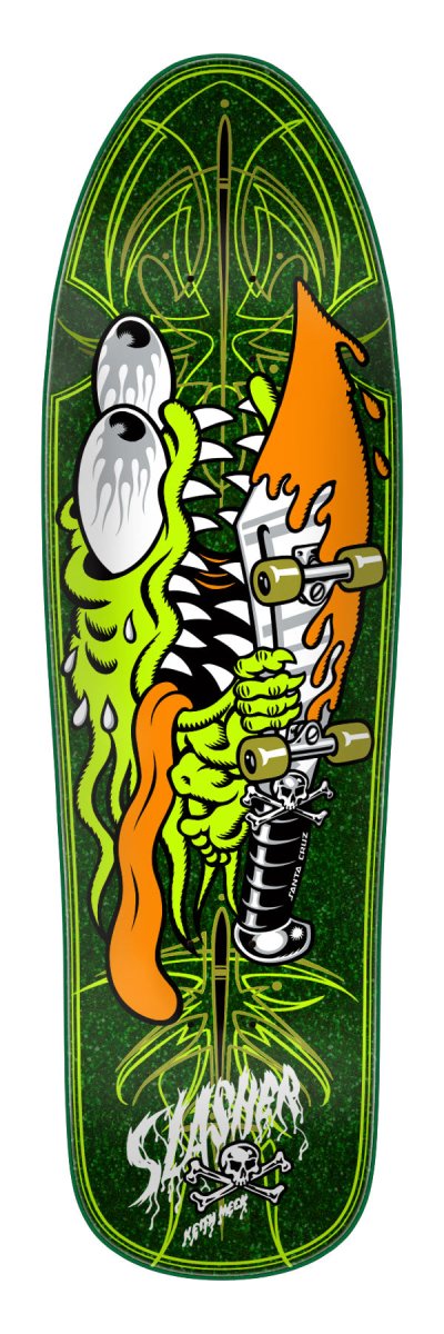 SC Meek Green Pinstripe Slasher 9.23" Deck - Skateboard - Decks
