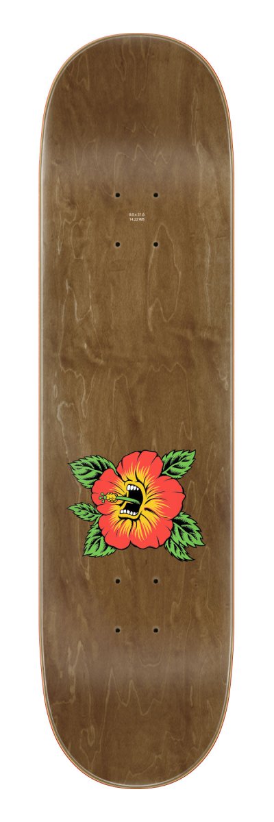 SC Screaming Hibiscus 8.0" Wb: 14.22" - Skateboard - Decks