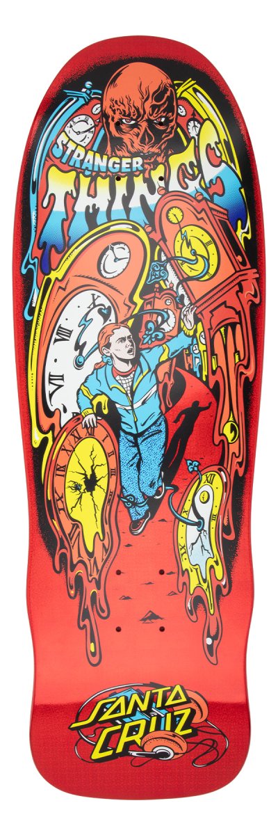 SC Stranger Things Grabke Max Melting Clock 9.7in x 29.4in Deck - Skateboard - Decks