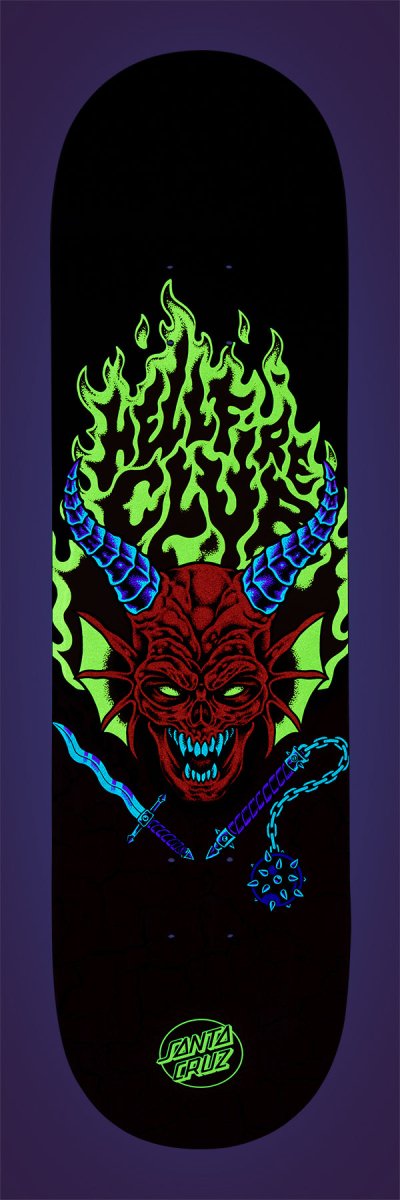 SC Stranger Things Hellfire Club 8.25in x 31.8in Deck - Skateboard - Decks