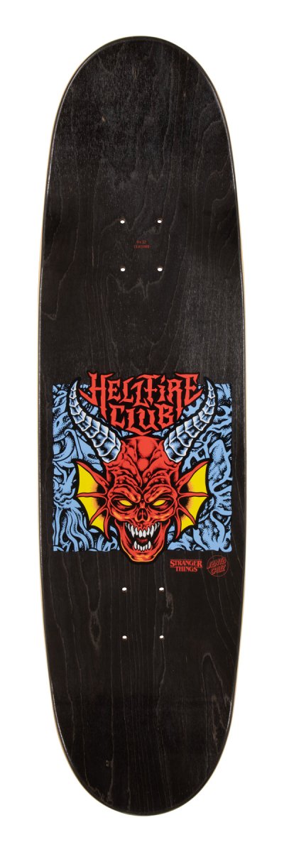 SC Stranger Things Hellfire Club Flames 9.00in x 32.00in Deck - Skateboard - Decks