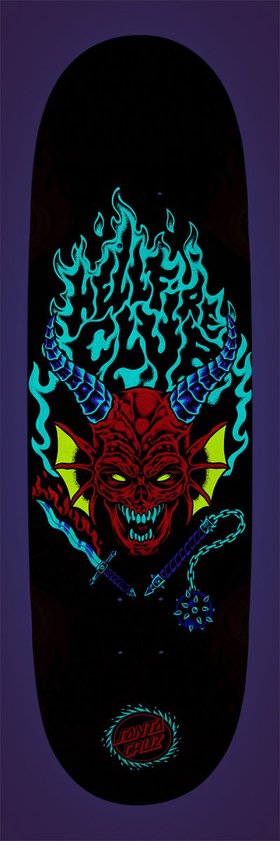 SC Stranger Things Hellfire Club Flames 9.00in x 32.00in Deck - Skateboard - Decks